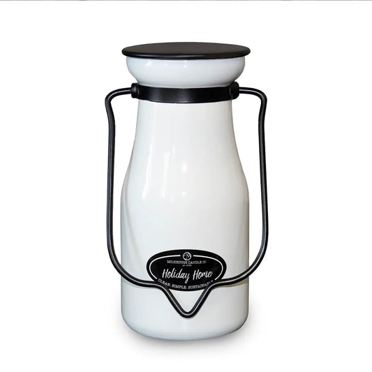 8 oz Milkbottle Candle: Holiday Home - Milkhouse Candle Co.