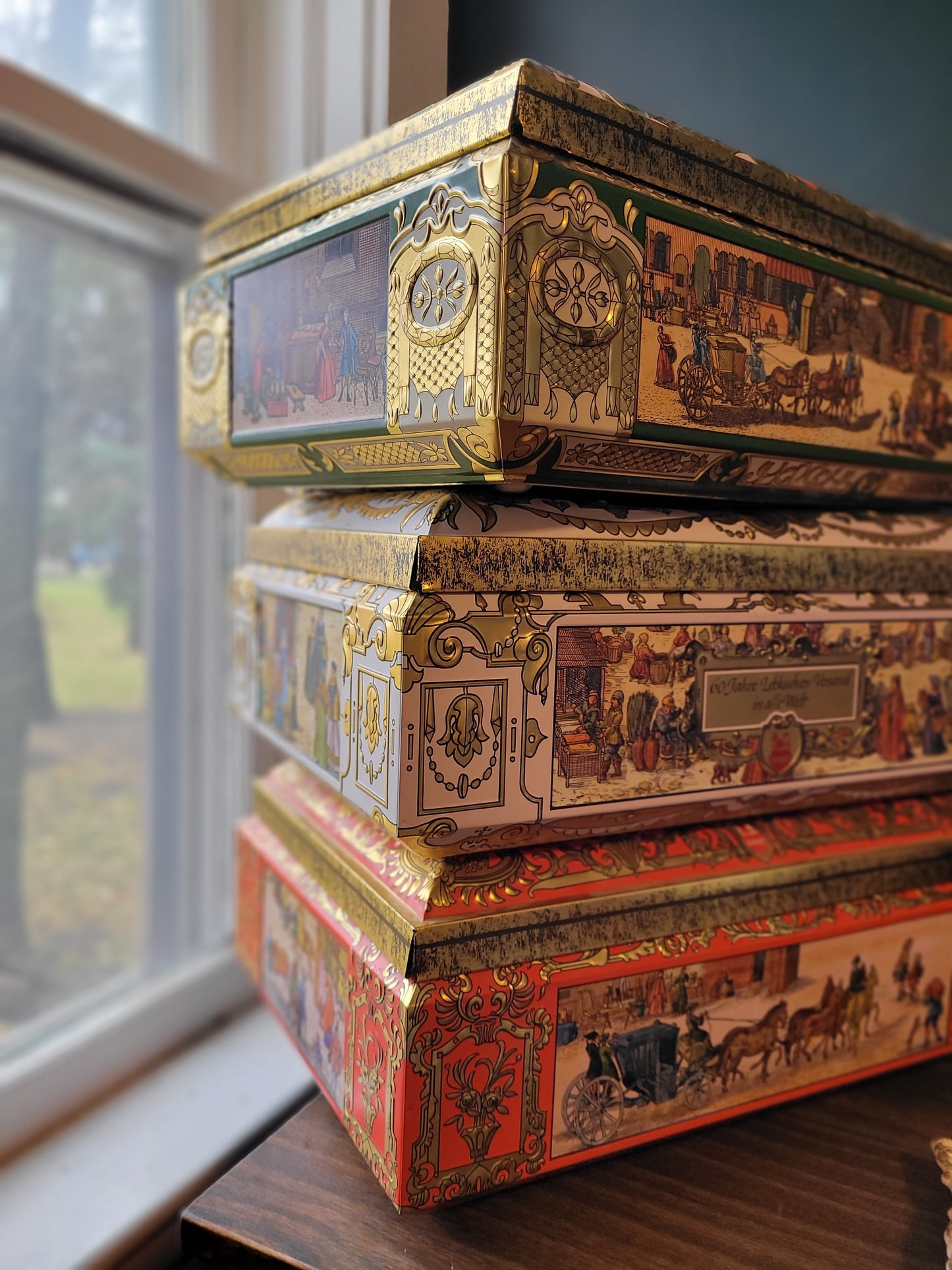 German Gingerbread Tin Box E. Otto Schmidt Lebkuchen.