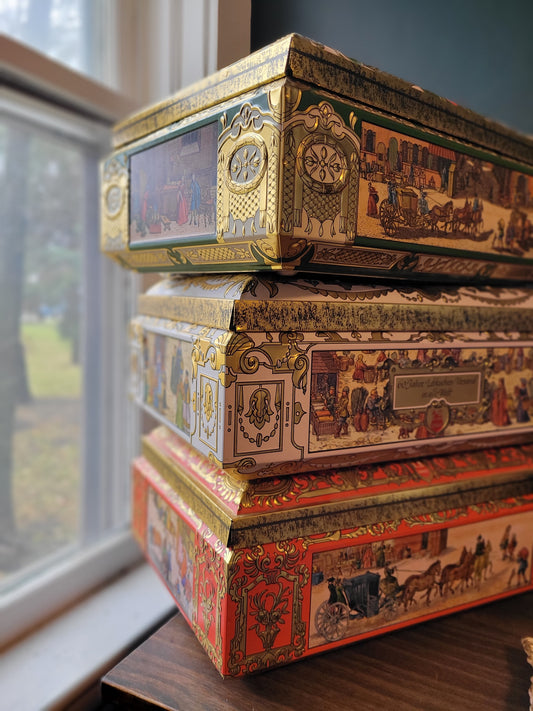 German Gingerbread Tin Box E. Otto Schmidt Lebkuchen.