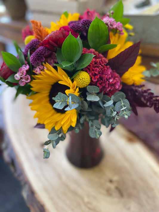 Gratitude Mini Bouquet in a vase