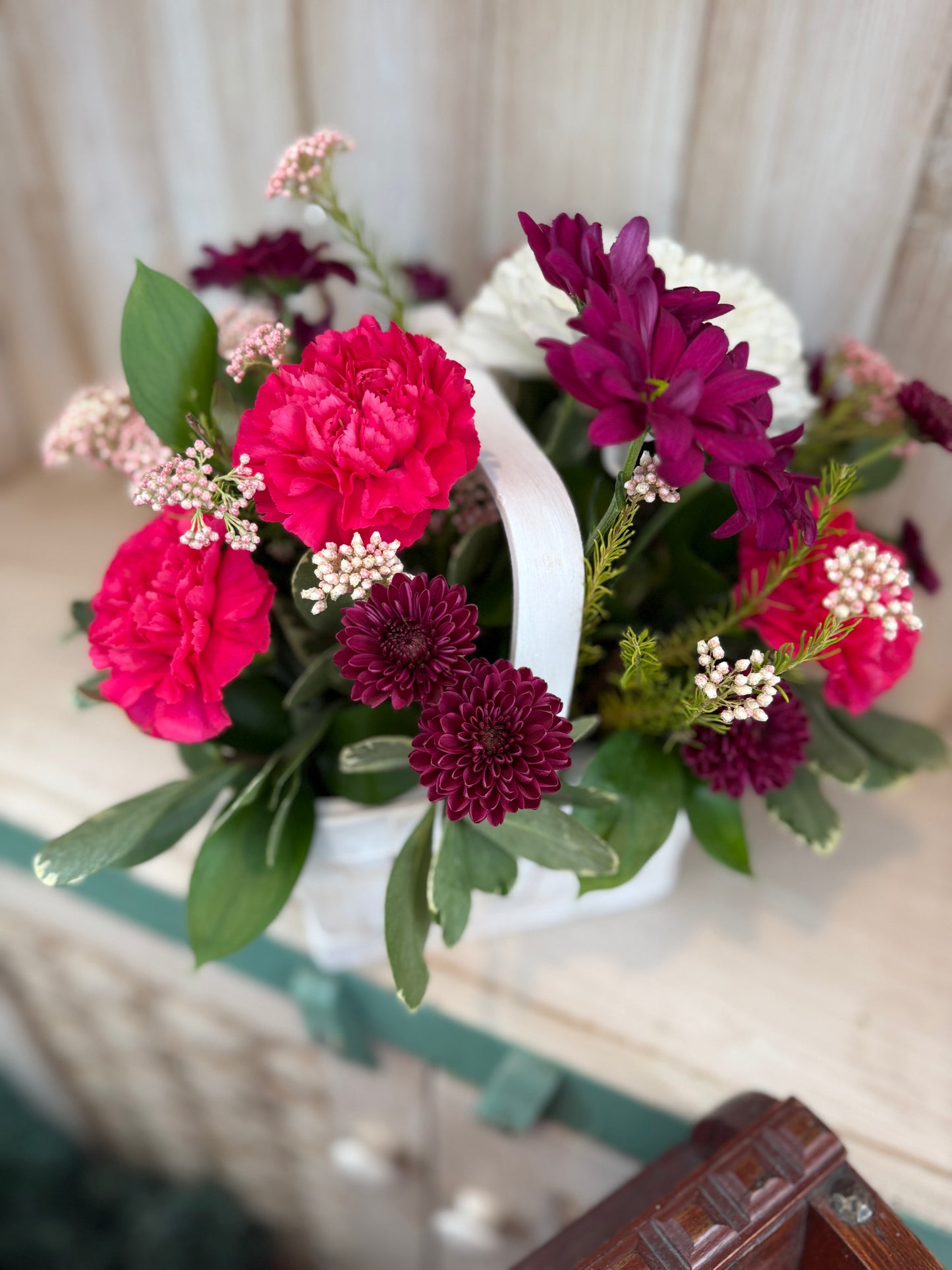 Apple Basket Flower Arrangement