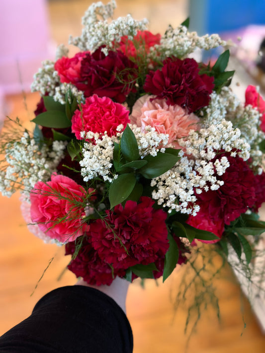 Valentine Carnation Bouquet