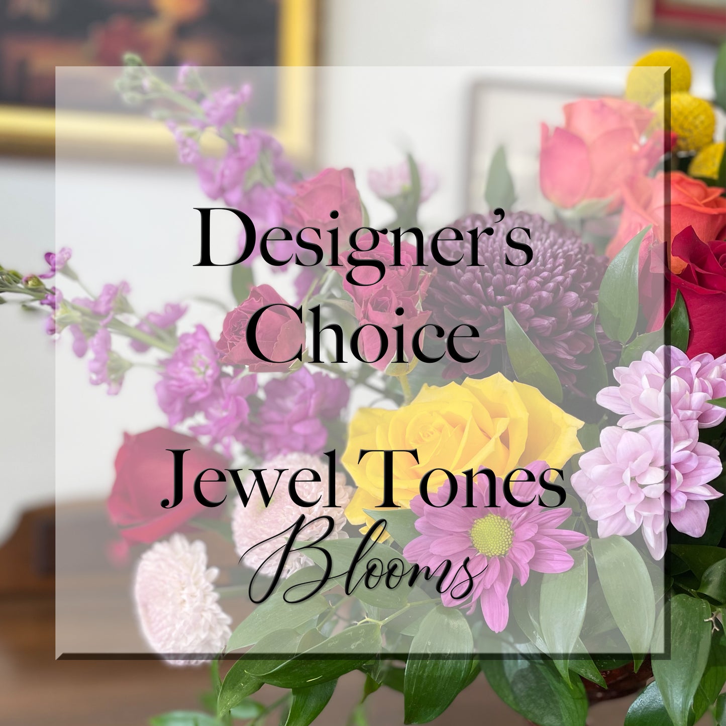 Jewel toned Flower Arrangements - Designers Choice